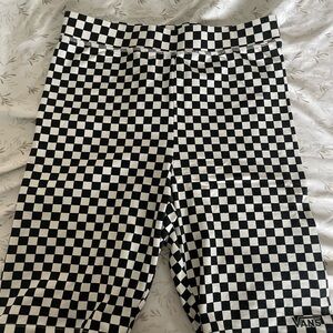 Vans Black and White Checkered Bike Shorts